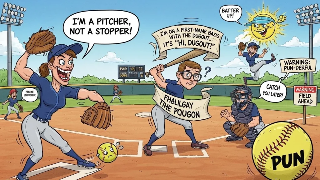 softball puns