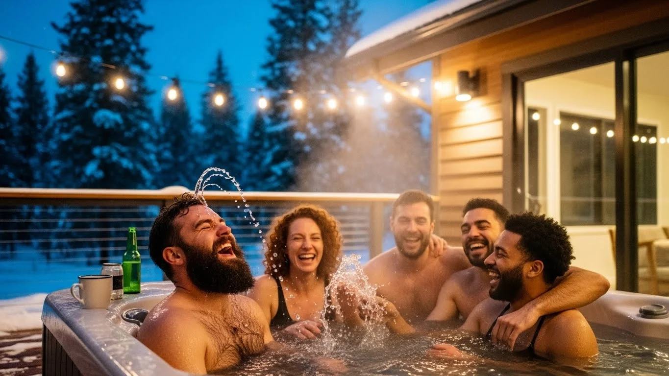 Hot tub lodges