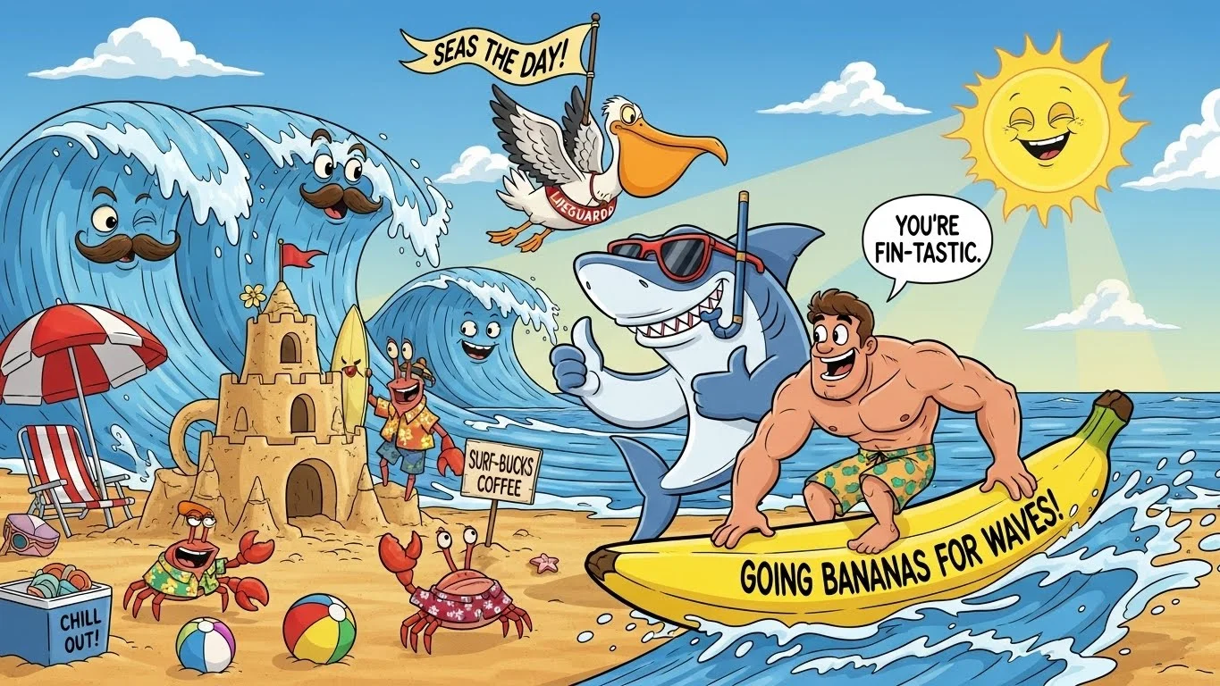 Beach & Surf Puns