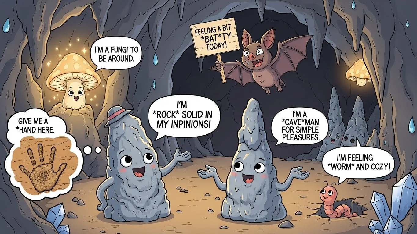 Cave Puns Captions