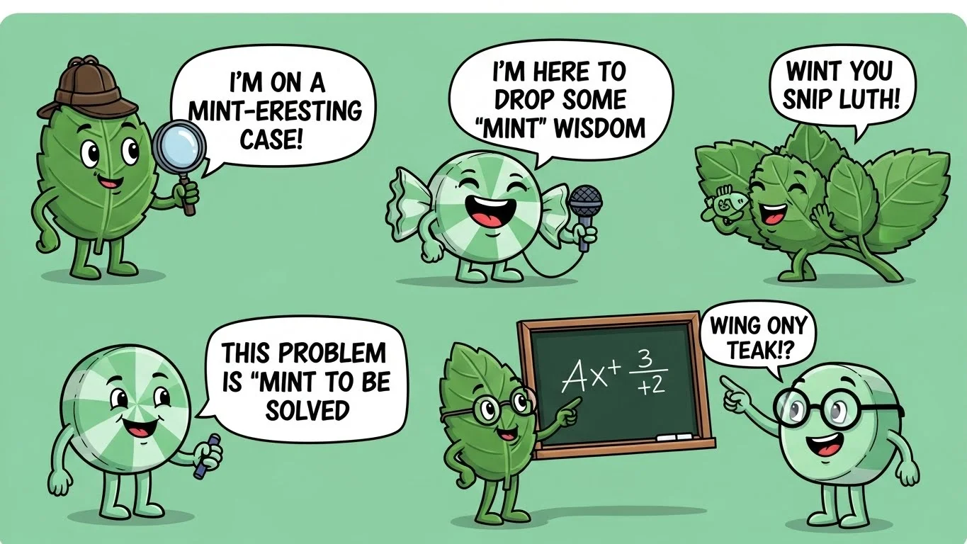 Mint Puns One-Liners