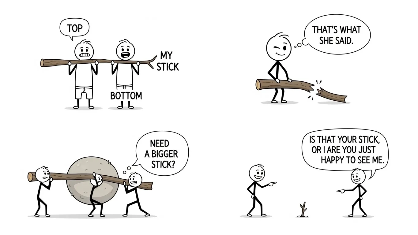 Stick Puns for Adults (Cheeky)