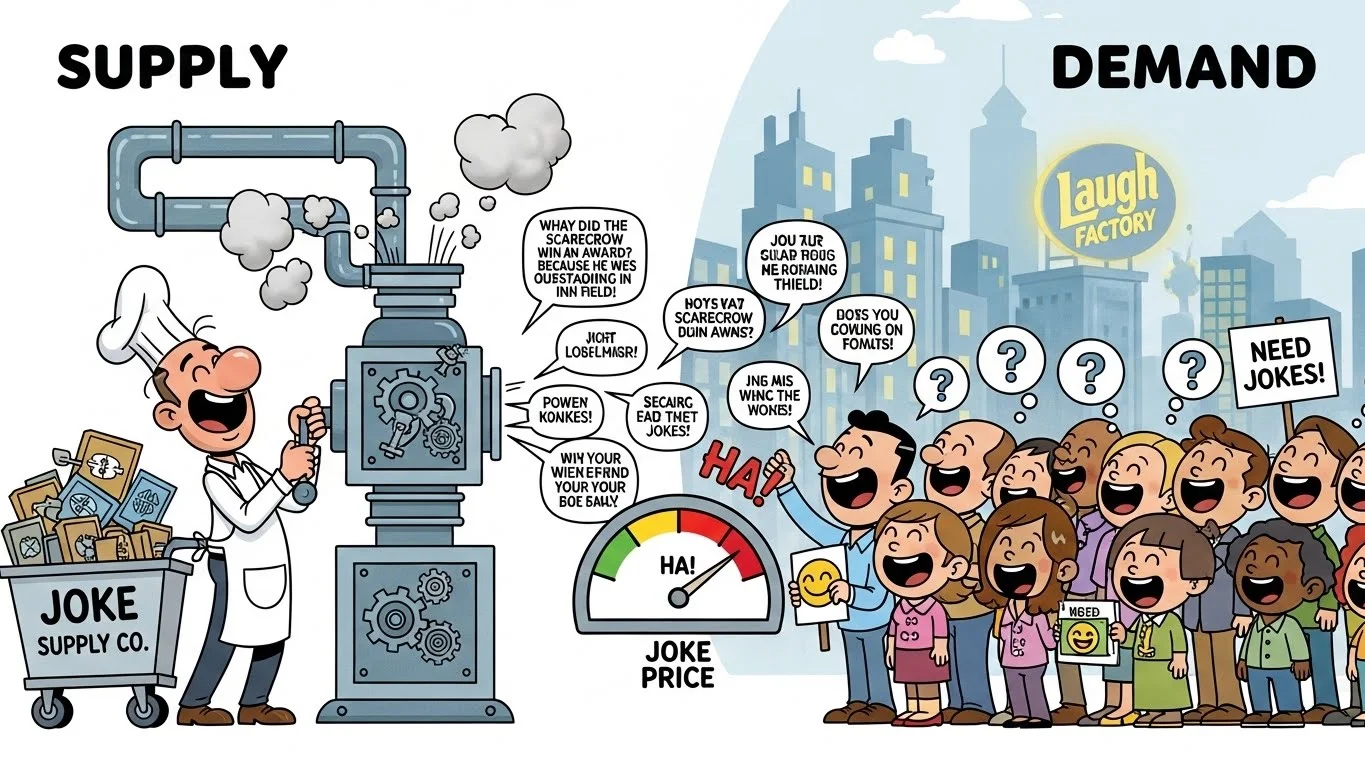 Supply and Demand for Jokes