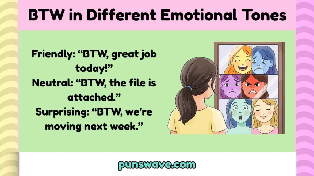 BTW in Different Emotional Tones