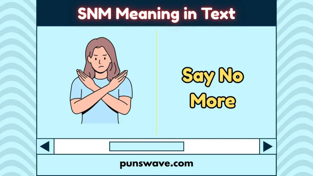 SNM Meaning in Text