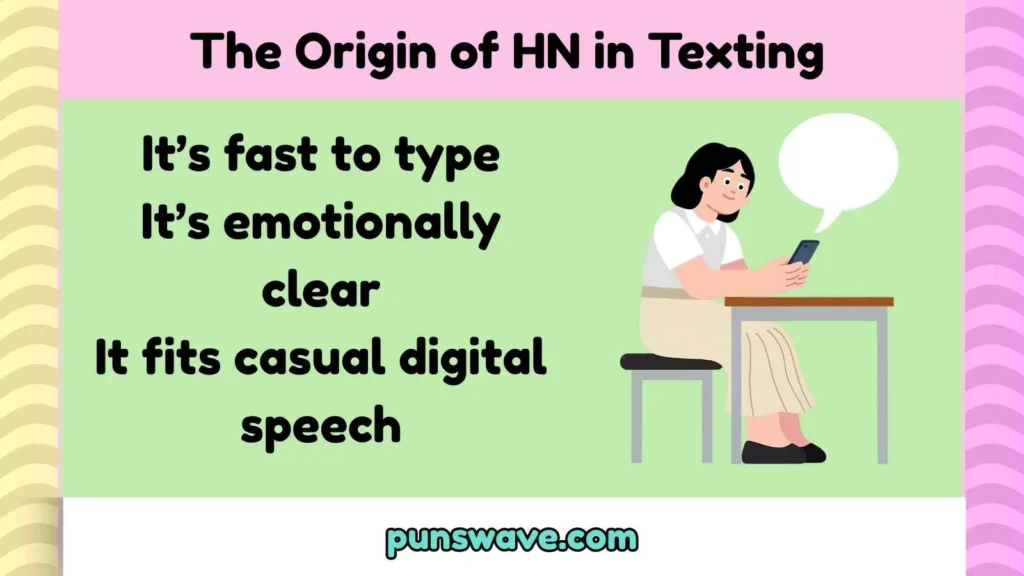 The Origin of HN in Texting 