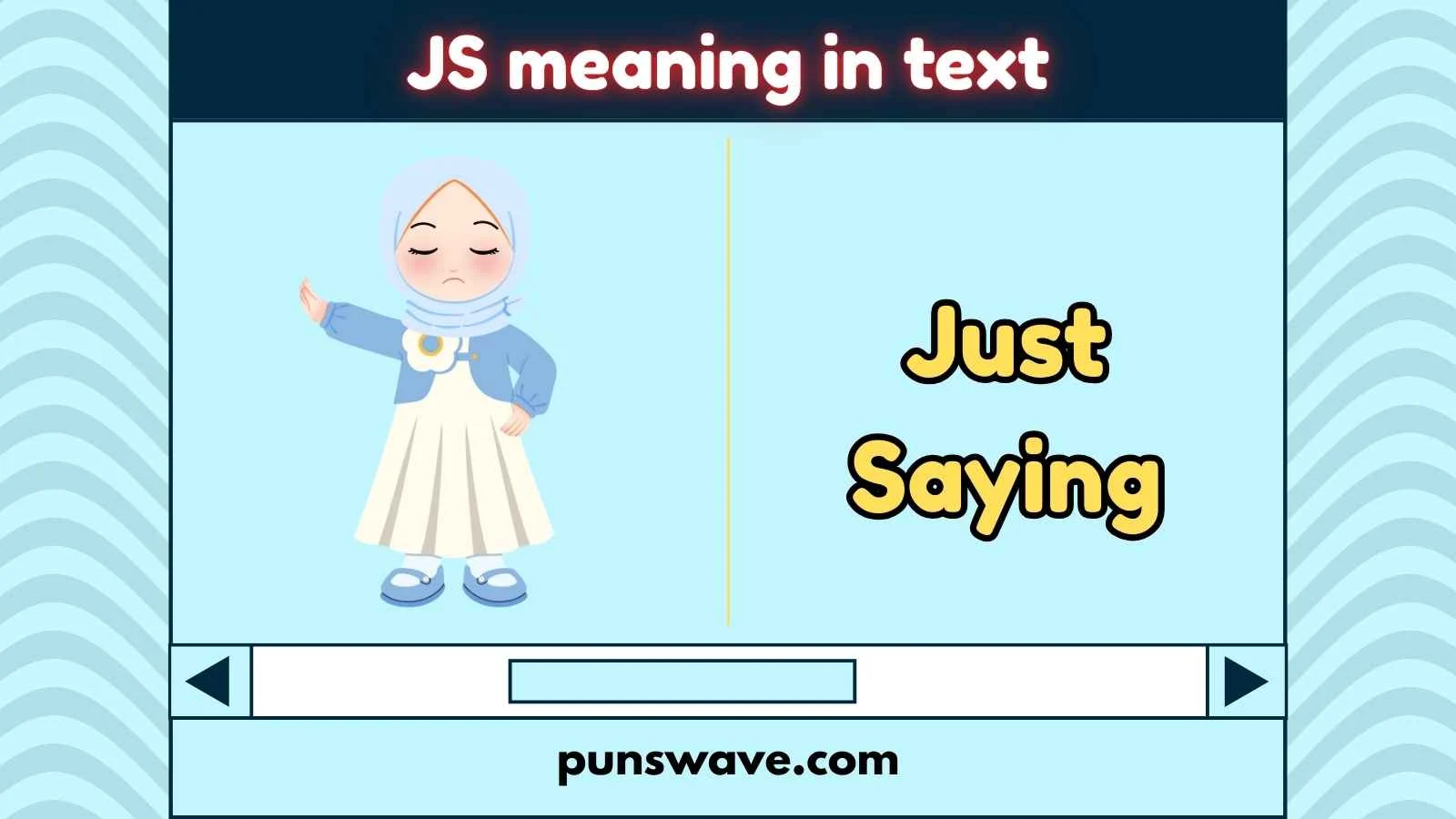 JS meaning in text