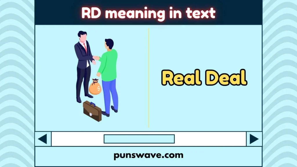 RD meaning in text