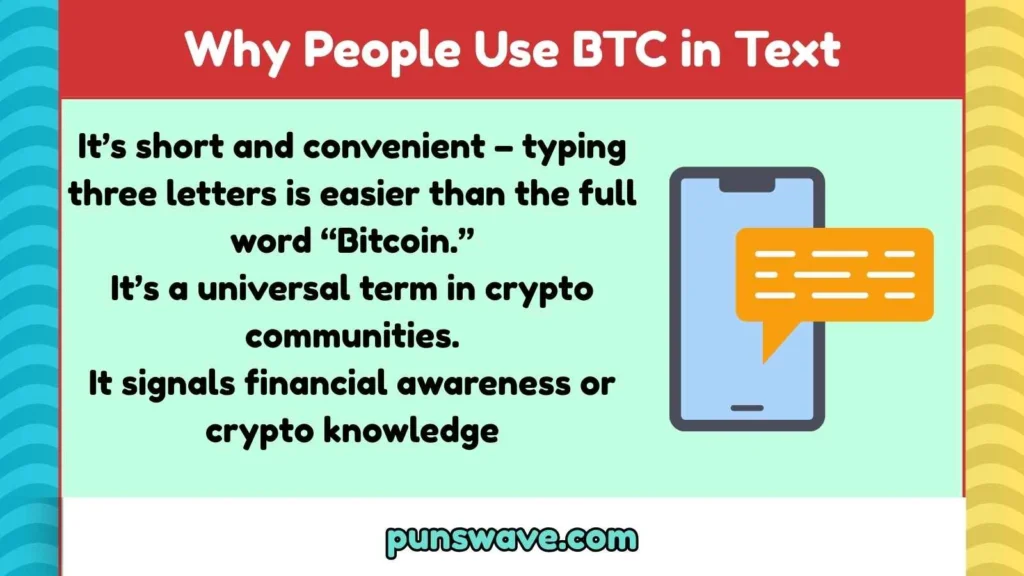 Why People Use BTC in Text